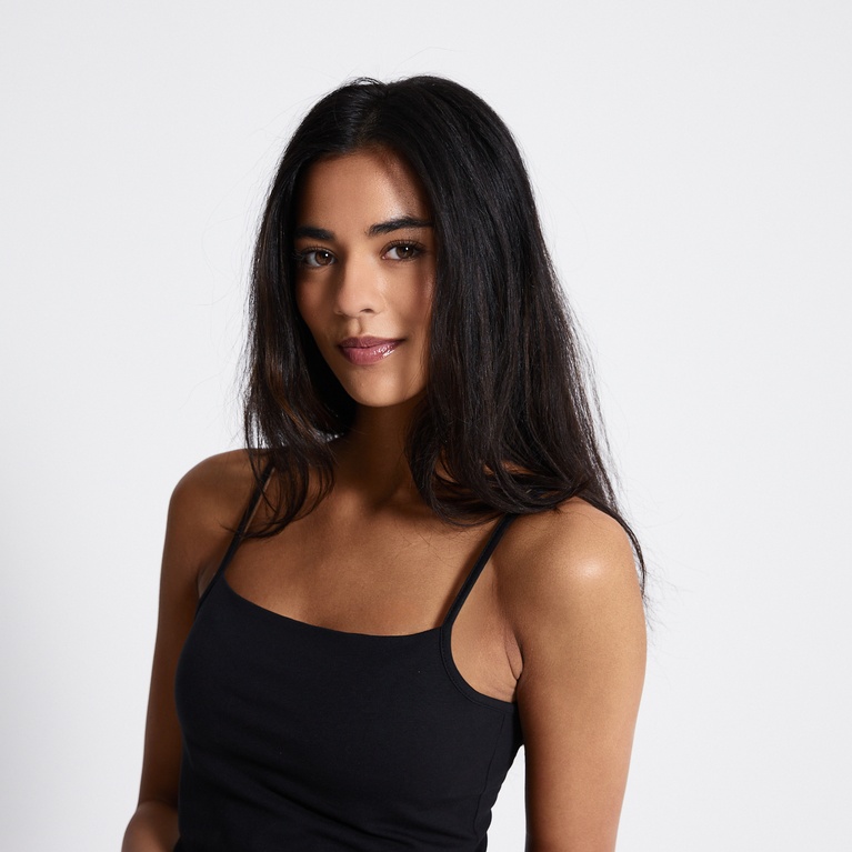 Cropped singlet "Lily" Black